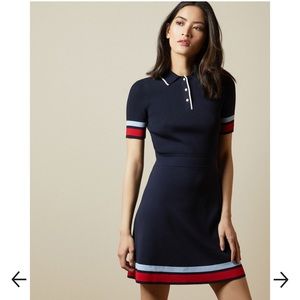 TED BAKER YNIAA Stripe detail mockable dress